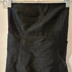 Black Silk Tie Back Tube Top